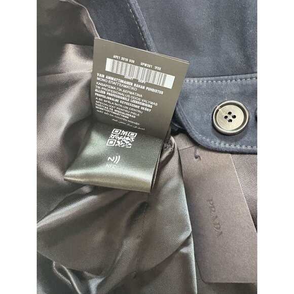 PRADA Milano Men's Buckskin Suede Multi-Pocket Shirt Jacket in Navy - Picture 10 of 10